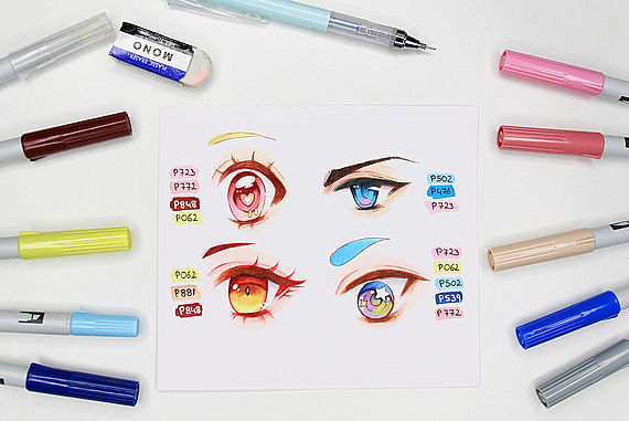Draw manga eyes