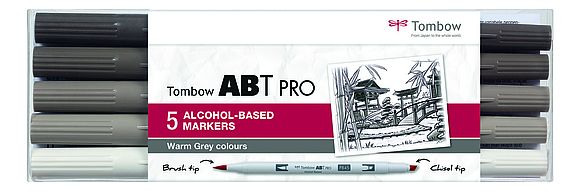 Tombow ABT PRO 5 pcs. Set Warm Gray Colors