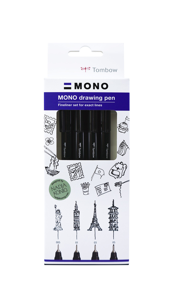 MONO drawing pen 4er-Set