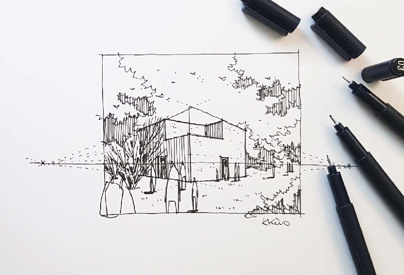 Perspective In Drawings - Architectural Sketches