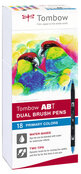 Tombow ABT Dual Brush Pen set of 18 Basic Colors