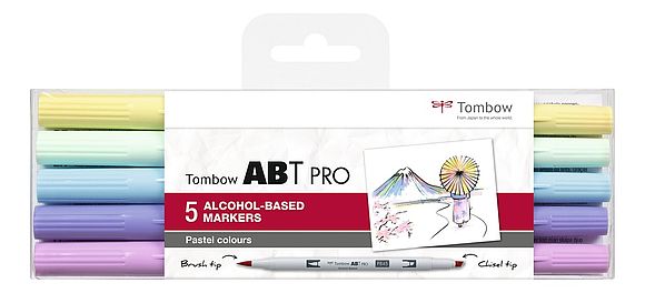 Tombow ABT PRO Set de 5 couleurs pastels