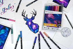Tombow ABT Dual Brush Pen Set of 10 Galaxy Colors