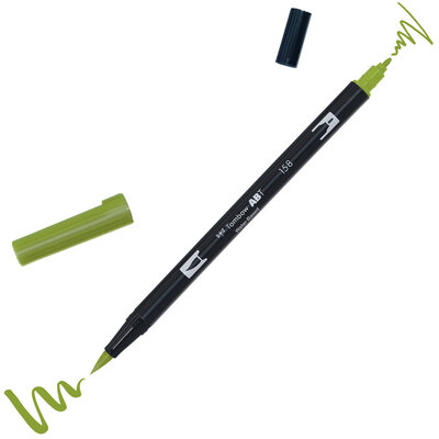 Tombow ABT Dual Brush Pen 158 dark olive