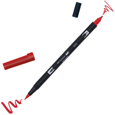 Tombow ABT Dual Brush Pen 856 poppy red