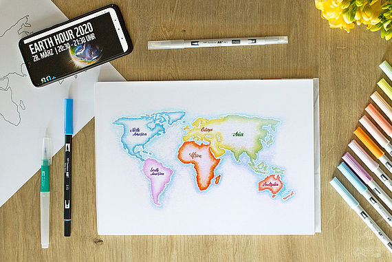 Zeichne deine eigene Weltkarte