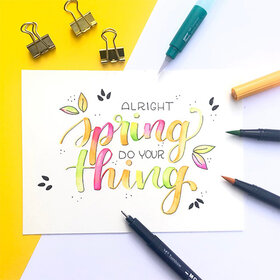 Lettering Spruch Spring