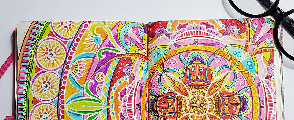 STIC 25 Fineliner Free Mandala Book Doodle Pens Set