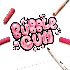 Lettering Bubble Gum