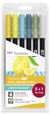 Tombow ABT Dual Brush Pen 6er Set Lemon Squeezy