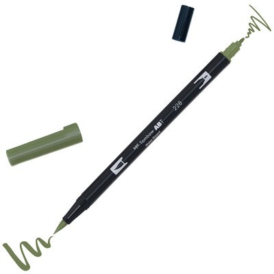 Tombow ABT Dual Brush Pen 228 vert gris