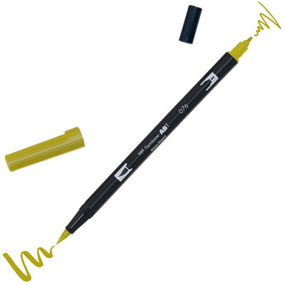 Tombow ABT Dual Brush Pen 076 green ochre