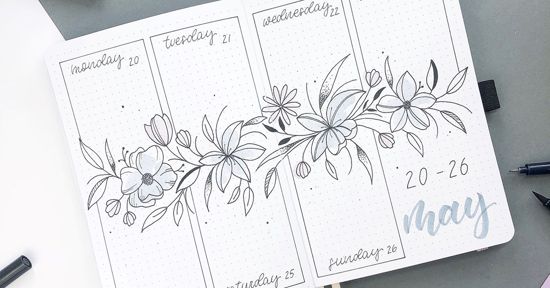 Bullet journal date marker ideas (minimalist and colourful) – All About  Planners