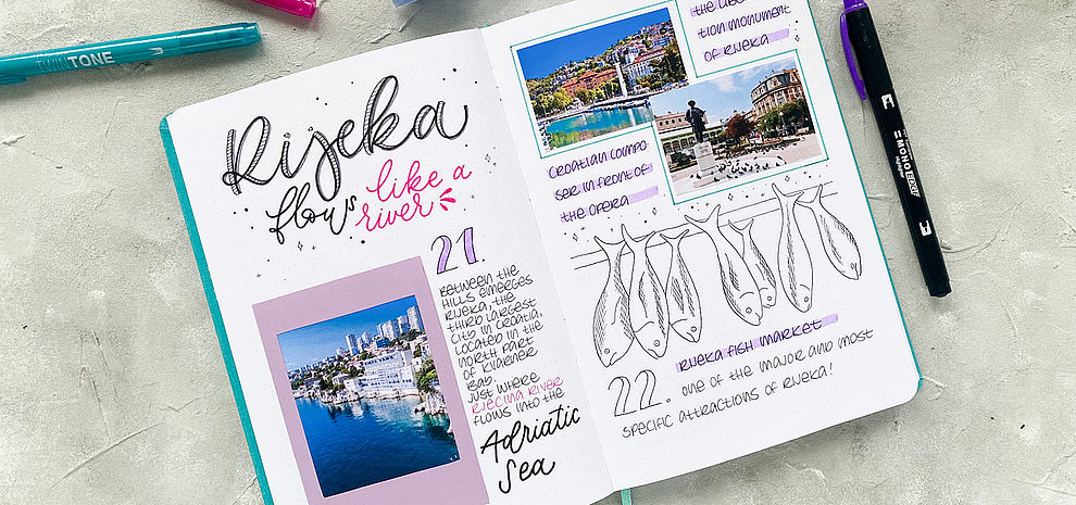 Travel journal pages and inspiration - ideas for travel journaling