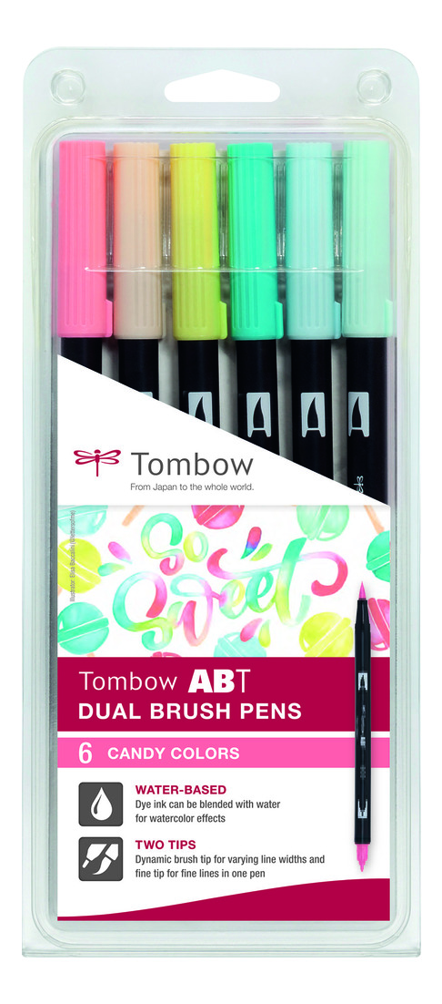 ABT Dual Brush pen 6-set Candy