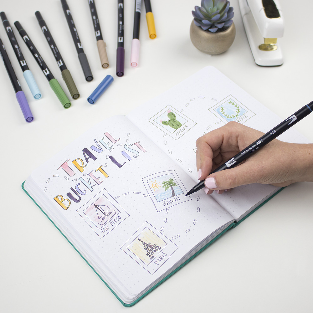 Tombow Kit de journaling créatif PASTEL, avec carnet BUJO-SET1 bei   günstig kaufen