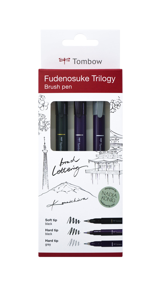 Kalligraphie Fineliner Stifte Set – 6 Pinselstifte Brush Pens Filzstifte  Manga